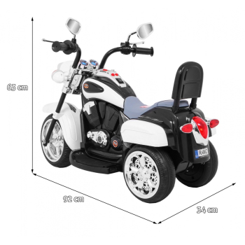 Motorek Chopper NightBike Biały